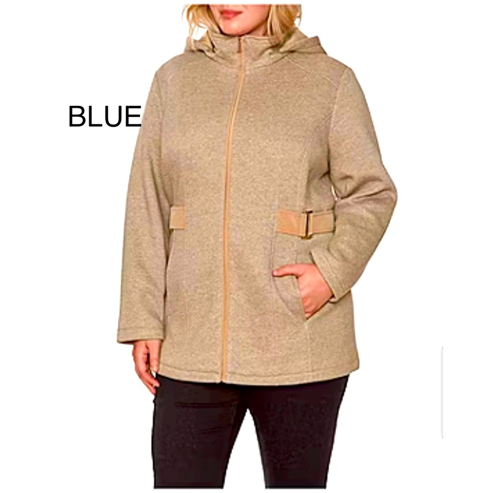 Liz Claiborne Midweight Fleece Women’s Jacket 2XL NWT Denim Blue